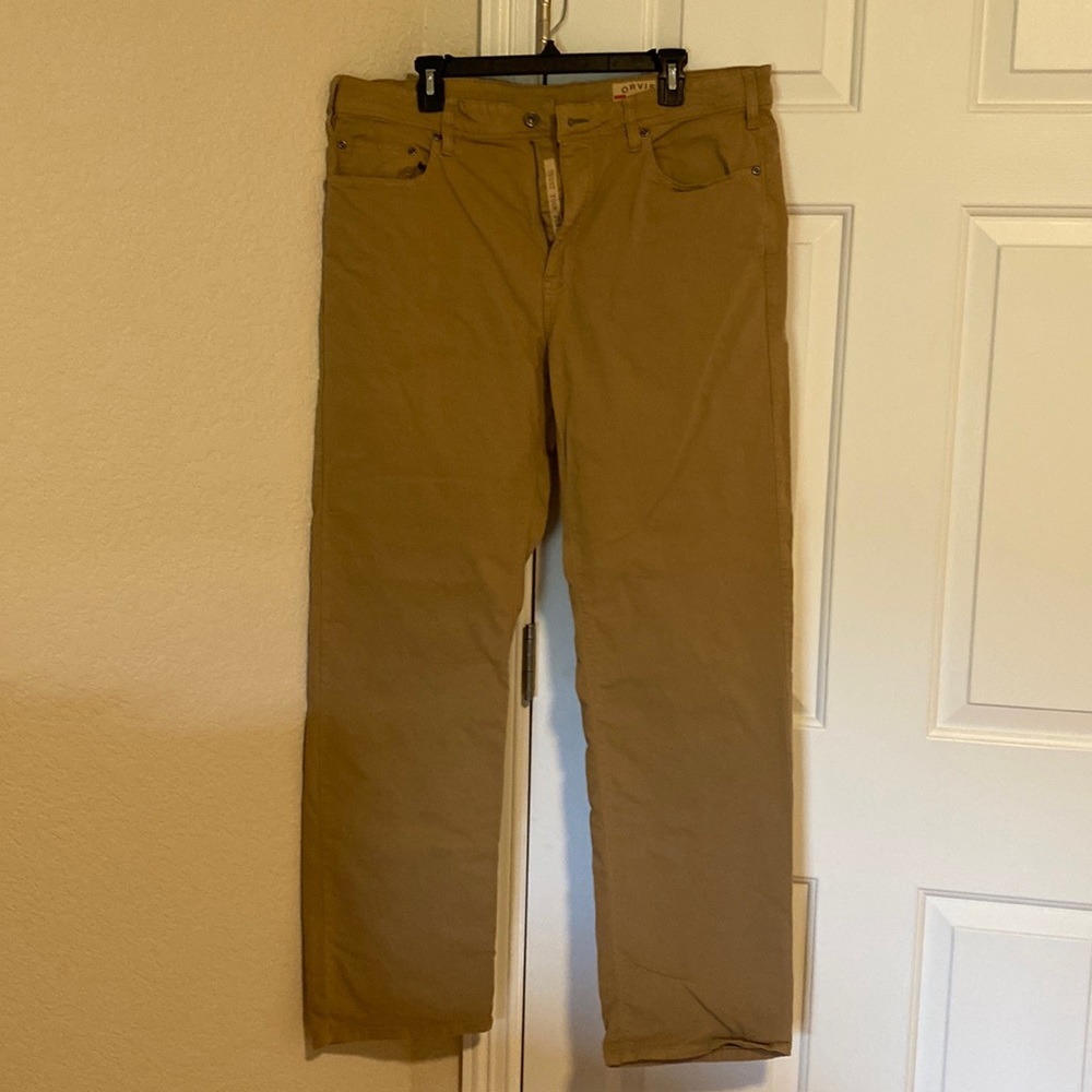 Orvis mens casual khaki pants, gently worn, 36x32